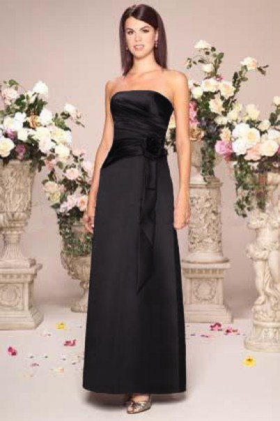 Black bridesmaid dress - front